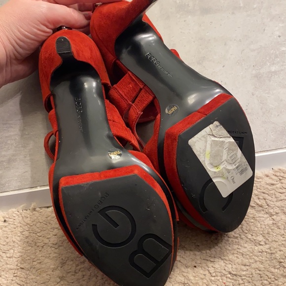 Red platform sandals 5” heel - Picture 2 of 4